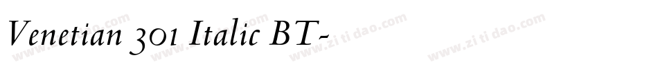 Venetian 301 Italic BT字体转换